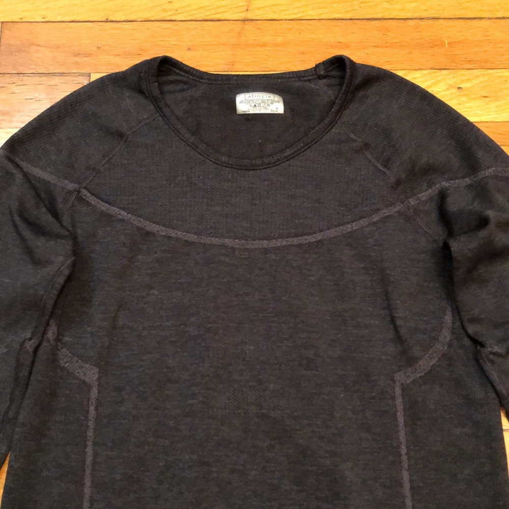 Athleta Black Long Sleeve Tee